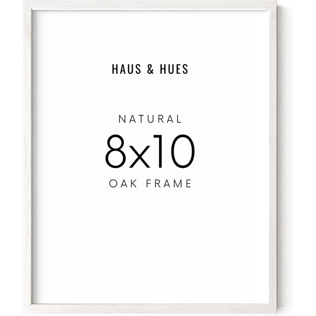 Haus and Hues 8x10 White Picture Frame Set of 1 Wood Frame 8x10