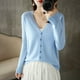 thumbnail image 5 of 2024 Spring And Autumn Sweater New Women's V-neck Cardigan Solid Color Long Sleeve Women's Clothing Cardigan ZD035, 5 of 5