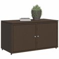 thumbnail image 2 of vidaXL Garden Storage Cabinet Brown 110x55x60.5 cm Poly Rattan, 2 of 5