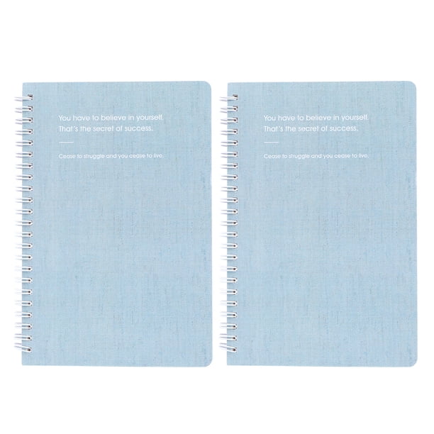 FENGGUIQU 3Ud Cuaderno De Espiral Azul Portátil Para Uso Diario En Oficina O Estudiantes