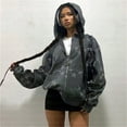 thumbnail image 3 of Usmixi 2023 Winter Womens Hoodies Coat Sweatshirt Coat for Women Fashion Star Print Oversized Zip up Hooded Jacket Fall Lightweight Long Sleeve Ladies Girls Outwear with Pocket Up to 65% off, 3 of 5