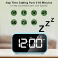 thumbnail image 4 of Reloj despertador digital LED con función de repetición, 2 alarmas, 12/24 horas EE. UU., 4 of 5