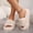 White, variant on Women's Fluffy Open Toe Slides Fuzzy Plush Slippers Faux Fur Platform House Shoes Cozy Thick Sole Indoor Outdoor