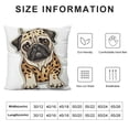 thumbnail image 5 of YINGXI Pug Themed It's Not Dog Hair It's Pug Glitter Funny Pug Princess Wild Leopard Print Pug Decorative Throw Pillow Case For Home Living Room Girls Room Decor,Pug Lovers Pug Owners Gifts 20x20in, 5 of 5