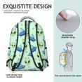 thumbnail image 5 of Alien UFO Pale Green Pattern Backpack for School, Cute School Bag with Adjustable Shoulder Straps and Padded Back, 15.3"x11"x7.1", 5 of 5