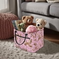 thumbnail image 3 of HELLHERO Maple Camouflage Pattern Front Pocket Quilted Laundry Basket for Toys, Polyester Collapsible Laundry Baskets for Nursery Home Decor, 3 of 6