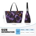 thumbnail image 3 of Kuqiui Ornate Purple Floral Vase Print Beach Pool Bags Tote for Women Ladies Large Gym Tote Carry On Bag for Weekender Travel Waterproof, 3 of 6