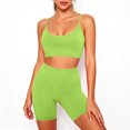 thumbnail image 3 of Womens Sports Bra Set Wireless Push-Up Bra and Underwear Set Sports And Fitness Beautiful Back Comfortable Elastic Slim Shorts L, 3 of 9