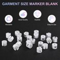 thumbnail image 2 of Uxcell 300-Pack Marcadores de Perchas para Ropa, Clips de Tamaño Codificados por Color de Plástico Tamaño XS que se Ajustan a Varillas de 3mm-5mm [Blanco], 2 of 6