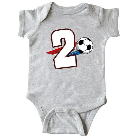 

Inktastic Second Birthday Soccer Gift Baby Boy or Baby Girl Bodysuit