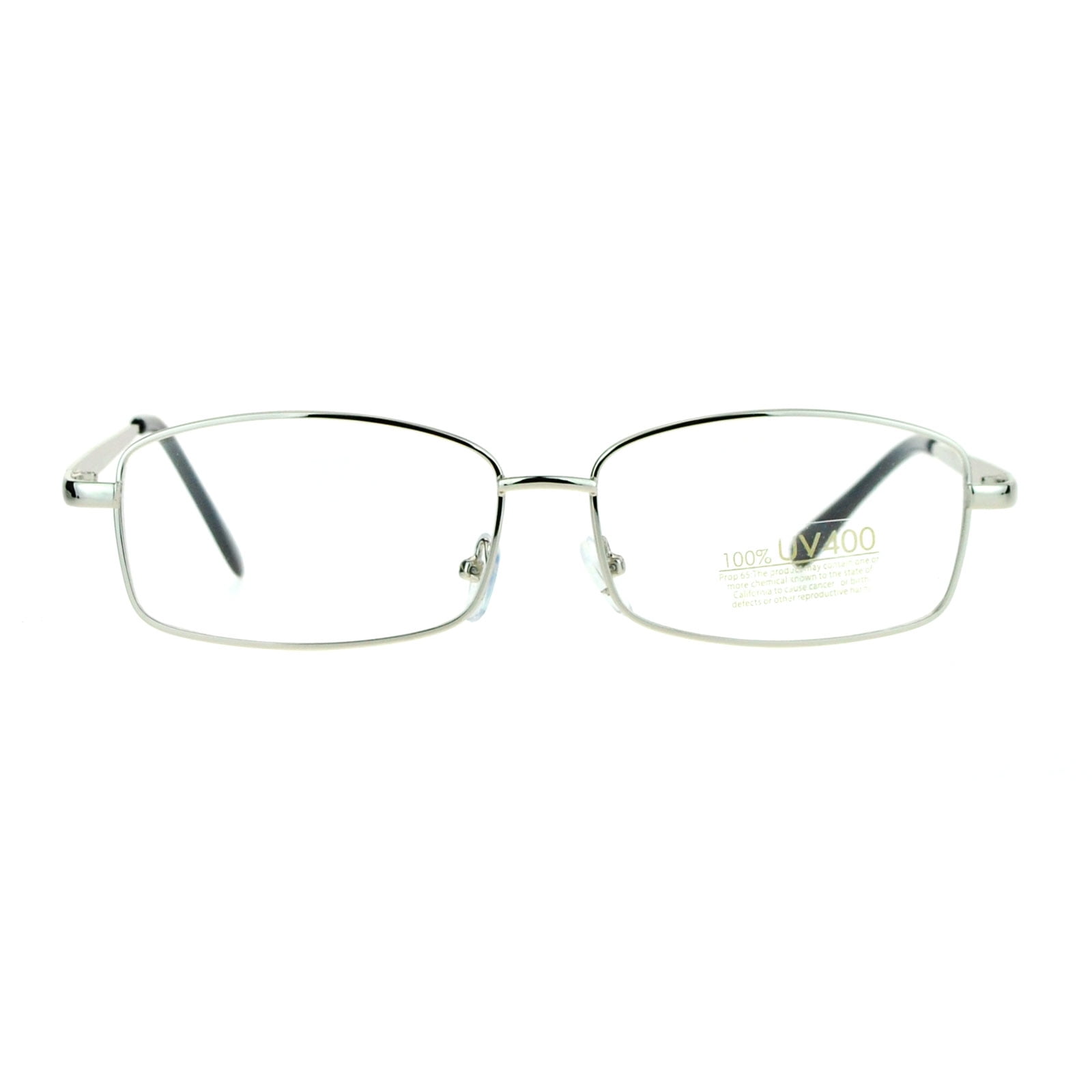 Sa106 Mens Classic Minimal Narrow Rectangular Metal Rim Eyeglasses 