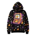 thumbnail image 4 of Hoodie Pumpkin Ghost Sweatshirts Halloween Hooded Sweatshirts Mens Novelty Halloween Print Long Sleeve Shirts Black8 XL, 4 of 4