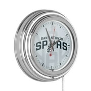 NBA Chrome Double Rung Neon Clock - Fade - San Antonio Spurs