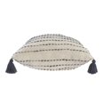 thumbnail image 3 of LR Home White/ Navy Striped Ombre Nautical Flatweave Throw Pillow, 3 of 10
