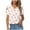 White, variant on Njagoc3 Womens Short Sleeve V-Neck Floral Print Blouse - Summer Loose Casual Top (White with Red Floral)