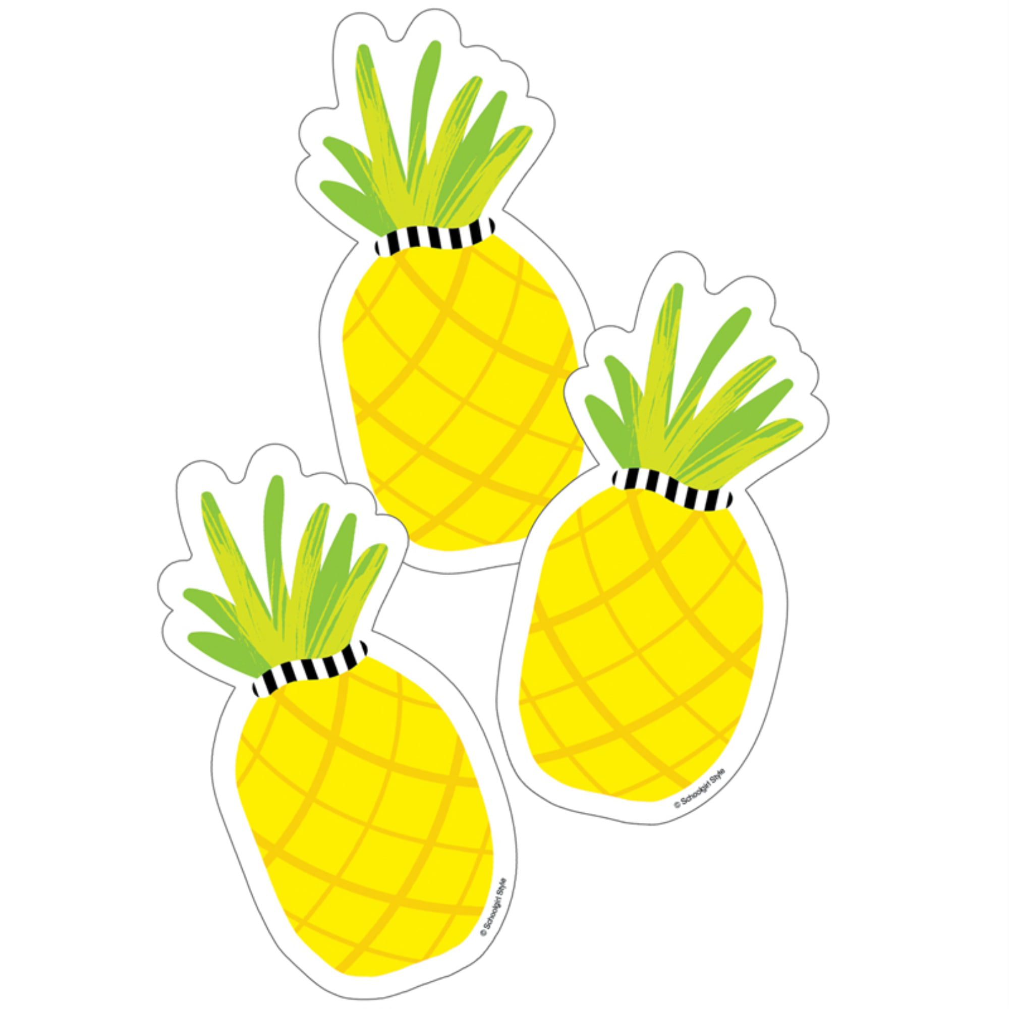 Simply Stylish Tropical Pineapple Cut-Outs, Pack of 36 | Bundle of 10 Packs  