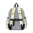 thumbnail image 3 of Sunflower White Pattern Cute School Backpack with Padded Back and Adjustable Shoulder Straps 13.4"x11"x4.7", 3 of 5