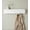 White, variant on Wall-Mounted Coat Rack 'Toke' - Modern Design Coat Rack with Hidden Wall Hooks - Solid Wood Veneer Panel Coat Hanger - White