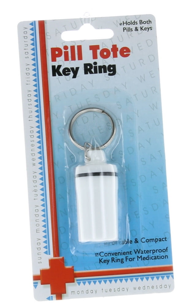 Waterproof Keychain Pill Holder Key Ring Tote Travel Container
