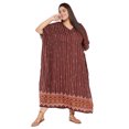 thumbnail image 1 of Women Plus Size Long Kaftans Rayon Maxi Kimono Ladies Printed Caftans Cover Up, 1 of 7
