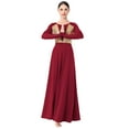 thumbnail image 7 of IDOPIP Women Shiny Praise Dance Dress Sequin Gold Lyrical Dance Dress Liturgical Worship Dancewear, 7 of 7