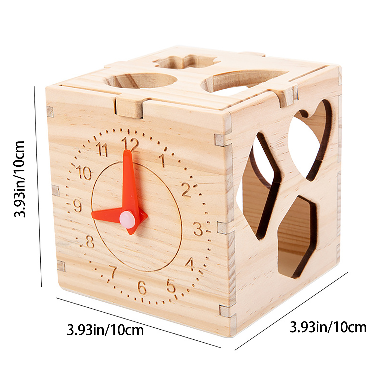 Wooden Rainbow Shape Sorter Cube – 13 Colorful Geometric Shapes With Removable Lid | Educational Sorting Toy For Toddlers 12+ Months