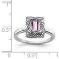 thumbnail image 2 of Primal Silver Sterling Silver Rhodium Diamond and Pink Quartz Ring, 2 of 4
