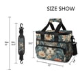 thumbnail image 3 of FORMRS Insulated Cooler Bag 24 Cans Capacity Soft Leakproof Lunch Box with Side Pockets, Flowers Cat, 3 of 7