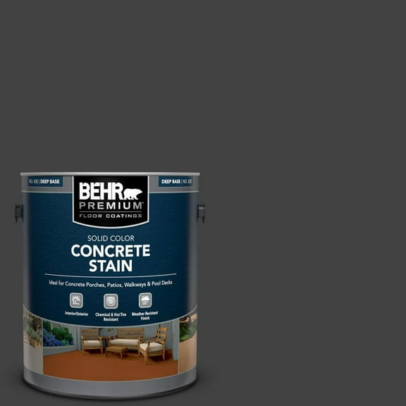 1 gal. #OSHA-8 OSHA SAFETY BLACK Solid Color Flat Interior/Exterior Concrete Stain
