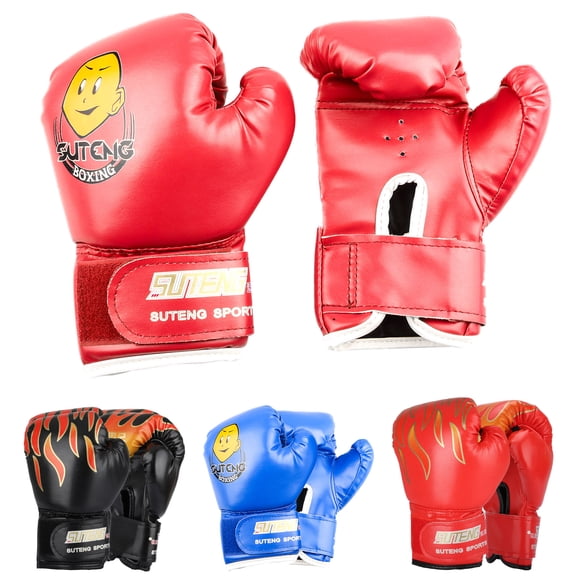 Boxing Gloves for Boys & Girls, PU Leather Children Training Punching Heavy Bag Mitts UFC MMA Muay Thai Sparring Kickboxing Gloves for 3-12 Years Kids