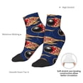 thumbnail image 4 of Uemuo Bowling Ball And Flame Printed Crew Socks, Moisture-Wicking Socks, Athletic Socks for Men Breathable Cushion Socks Casual Sport Socks for Running Traveling, 4 of 6