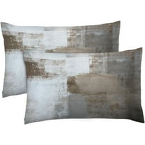 Set of 2 Throw Pillow Covers Modern Abstract Painting Blue White and Gray Decorative Sofa Pillow Cases Home Decor Standard Square 24x24 Inches Pillowcases