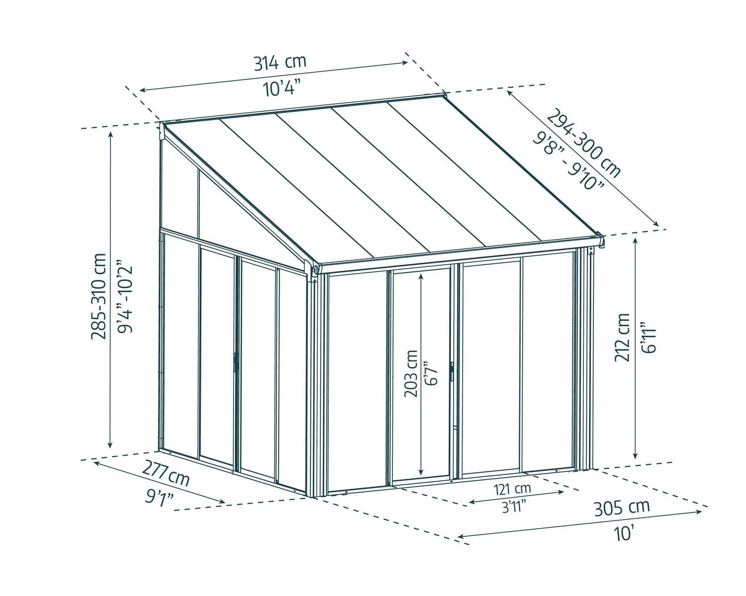 CANOPIA by PALRAM SanRemo 10 ft. x 10 ft. Sunroom, Patio Enclosure and Solarium - White