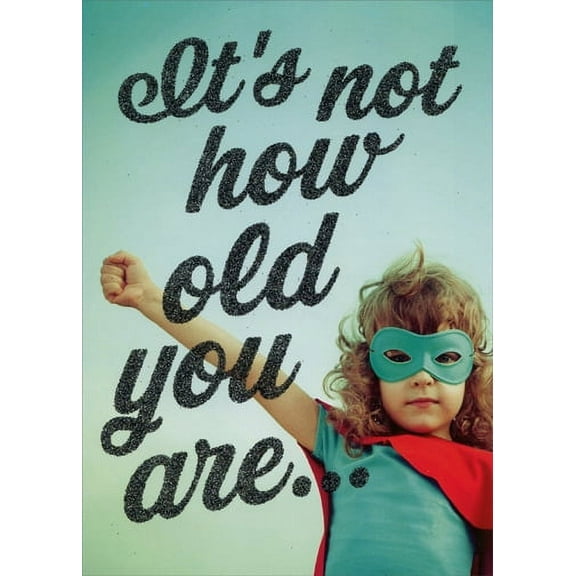 Recycled Paper Greetings Superhero Girl Birthday Card for Her