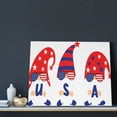 thumbnail image 3 of Fuzoiu 4th of July Gnomes Print Canvas Wall Art for Bathrooms,Wall Decor for Bedroom,Framed Artwork for Wall,Modern Wall Decorations Prints Picture for Kitchen Home, 3 of 6