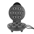 thumbnail image 3 of Donut Maker Easy Release Double Sided Heating Prevent Stick Portable Mini Electric Donut Maker Machine for 7 Doughnuts EU Plug 220V Black, 3 of 16