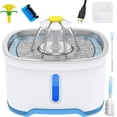 thumbnail image 5 of Cat Water Fountain Stainless Steel, 84oz/2.5L Automatic Pet Water Fountain with Water Level Window and LED Light for Water Shortage Alert, 5 of 7