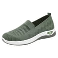 thumbnail image 3 of Rokment Womens Orthopedic Walking Nursing Tennis Shoes Comfortable Breathable Mesh Slip on Socks Driving Loafers Spring Fall Casual Memory Foam Non Slip Work Sneakers Green Size 7.5, 3 of 5