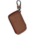 thumbnail image 1 of iCoverCase Car Key Case, Genuine First Layer Cowhide Leather Smart Keychain Holder Bag with Metal Keychain & Zipper, 1 of 5