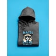 thumbnail image 3 of Grumpy Cat Hates Everything Hoodie Men -T-Line Designs, Male x-Large, 3 of 4