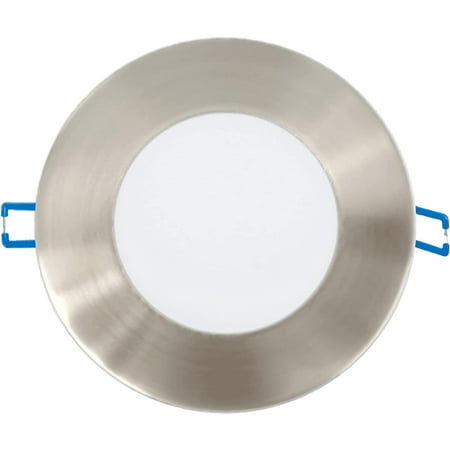 

Perlglow 3 inch Slim Ultra-Thin Round Downlight Luminaire Brushed Nickel Finish LED Recessed Light Fixtures 2700K|3000K|3500K|4000K|5000K.