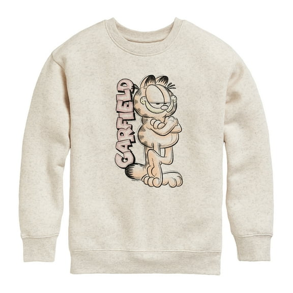 Garfield - Logo Vertical - Toddler & Youth Crewneck Fleece Sweatshirt