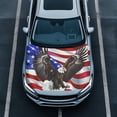 thumbnail image 3 of XYZCANDO American Flag Eagle Print Car Hood Cover for Truck Van SUV, Automotive Accessories Stretch Fabric Durable Car Hood Protector Cover, 3 of 9