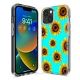 thumbnail image 3 of MUNDAZE Apple iPhone 11 Pro Max Yellow Sunflowers Polkadot on Turquoise Teal Double Layer Phone Case Cover, 3 of 5