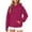 Hot Pink, variant on Erwazi Hoodies for Women Long Sleeve Pullover Top Casual Loose Hooded Sweatshirts with Pockets