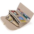 thumbnail image 5 of Carteras para mujer, billetera triple, tarjetero, monedero, piel sintética con relieve de corazón., 5 of 5