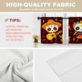 thumbnail image 4 of Golden Yellow Sugar Skull Kitchen Tier Curtains for Windows,Cartoon Calavera Dayof The Dead Blackout Valances Multilayer Polyester Window Treatments for Kitchen 2 Pack 26X24 Inches, 4 of 6