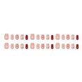 thumbnail image 1 of Sweet Pink False Nails Bow Nail Stickers Removable Wearable False Nails French Manicure 24pcs, 1 of 8