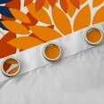 thumbnail image 4 of Manfei Floral Dahlia Curtains and Drapes (38x45),Geometric Geometric Flower Blackout Curtains for Bedroom,Orange Blue White Curtains Pack of 2 (38x45),Microfiber Bedroom Decor, 4 of 6