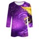thumbnail image 5 of RKSTN Mardi Gras 3/4 Sleeve T Shirts for Women Top Oversized Crewneck Carnival Mask Print 3/4 Length Sleeve Shirt Womens Casual Round Neck Mask Tuesday Carnival Party Three Quarter Sleeve Tee Shirt, 5 of 5